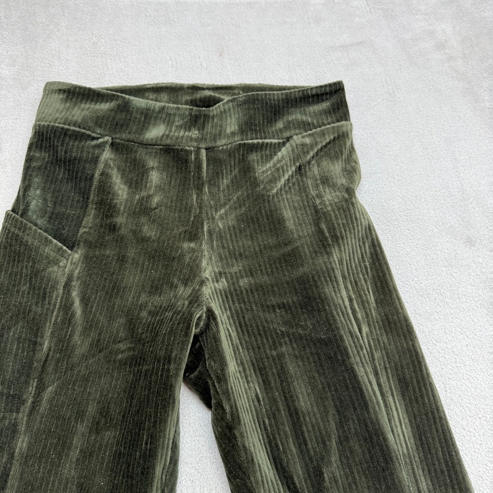 KAVU Corduroy Leggings Womens S Olive Side Pockets Elastic Waist Gorpcore Earthy